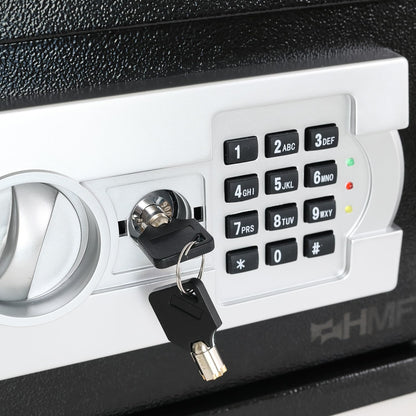 HMF Möbeltresor mit Zahlenschloss, Safe für DIN A5 Dokumente, schwarz