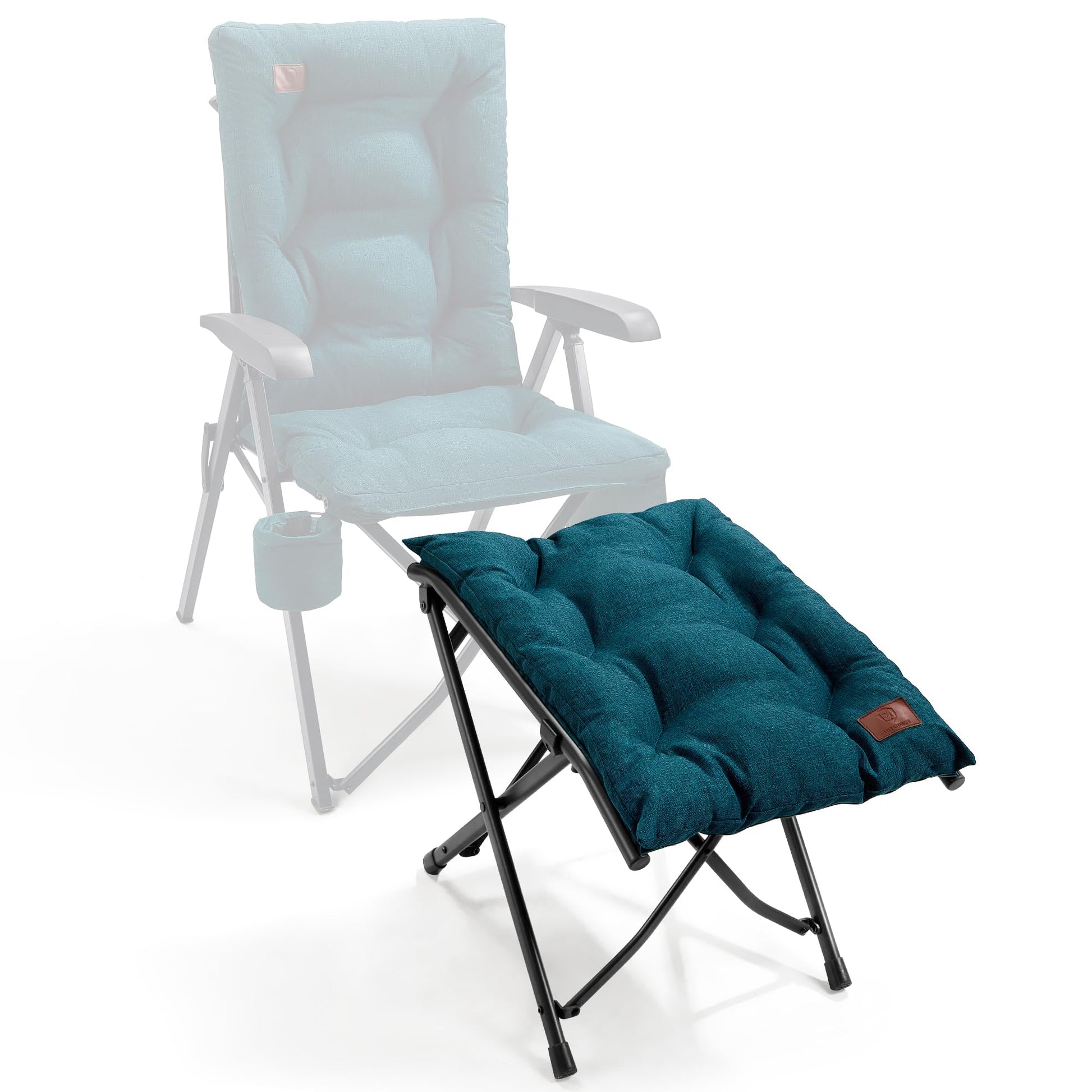 EVER ADVANCED Fusshocker faltbar, gepolsterte Fussablage, 47 cm als Beinablage zu Sessel und Gartenstuhl