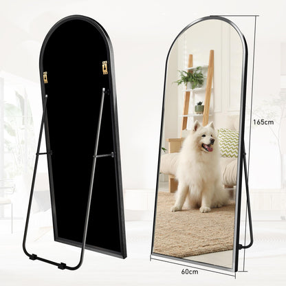 SDXYSTCE Bodenspiegel gewölbt – 165x60 cm Schwarz