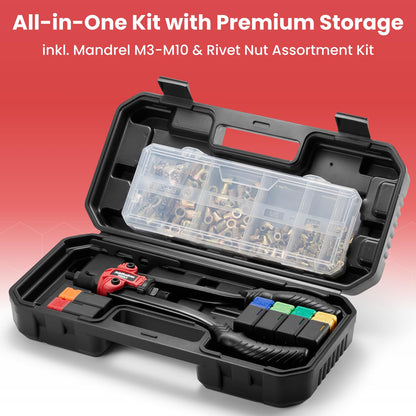 Joblikebrez Nietmutternzange Set - M3-M10 Dorne, 200 Muttern