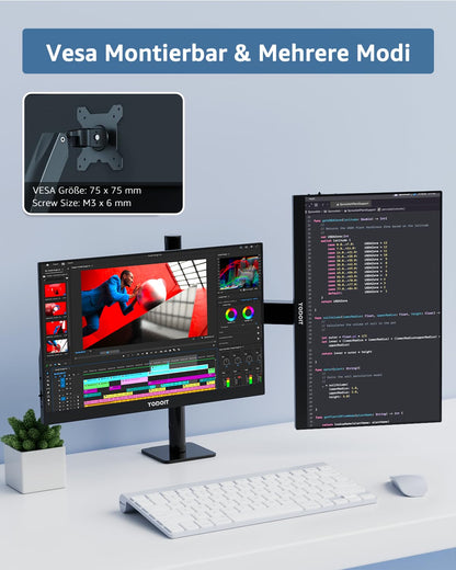 Yodoit Tragbarer Monitor – 15.6 Zoll FHD IPS USB-C HDMI