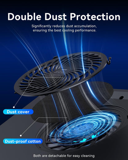 llano RGB Gaming Laptop Kühler - Turbo Lüfter 15-19''