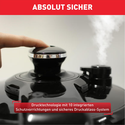 Tefal Fast & Delicious CY505EF0 Multikocher, 6 L, schwarz/Edelstahl