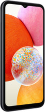 Samsung Galaxy A14 A145 Android Smartphone - 128GB. Rechteckiges, schwarzes Smartphone für mobile Kommunikation und Apps.