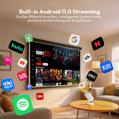 Gimbal 3s Mini Beamer 2025 - 4K Full HD Android 11 WiFi 6