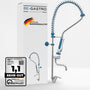 BE-GASTRO® Gastro Geschirrbrause Einloch Premium Hebelgriff Blau. Blaue Einloch-Brause mit Hebelgriff zur Gastro-Geschirreinigung.