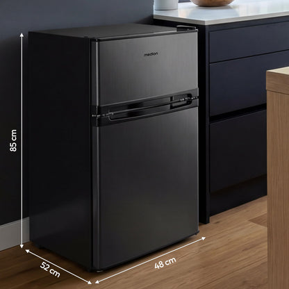 MEDION Mini Kühl-Gefrierkombination MD 37689, 85 l, grau