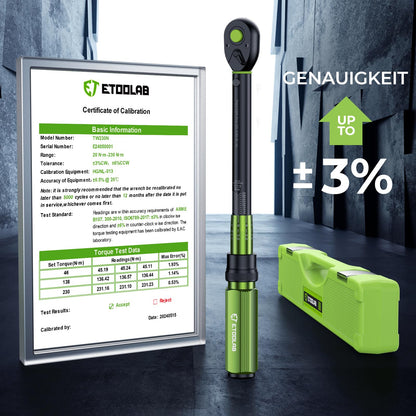 ETOOLAB 1/2" Drehmomentschlüssel Steckschlüsselsatz 20-230Nm, 24tlg.
