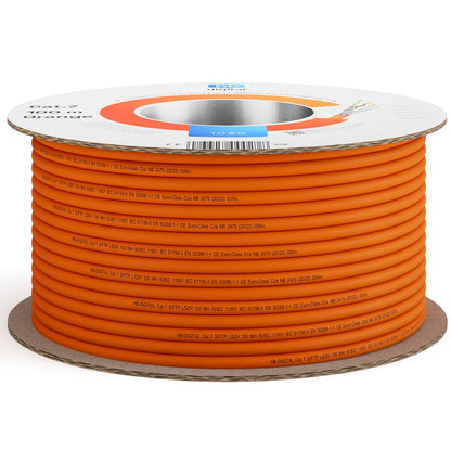 HB-DIGITAL CAT 7 Netzwerkkabel 10m S/FTP 10G Duplex Orange
