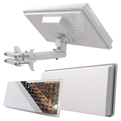 Selfsat H30D1+ Sat-Flachantenne mit Single-LNB und Zubehör-Set