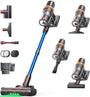 INTETURE BP50 Akku-Staubsauger 600W kabellos mit Wandladestation, selbststehend, V-förmiger Bürstenkopf