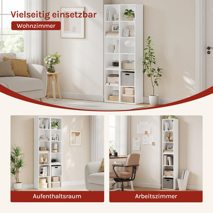 WOLTU Bücherregal mit 6 Fächern, Würfelregal freistehend, SK003ws6