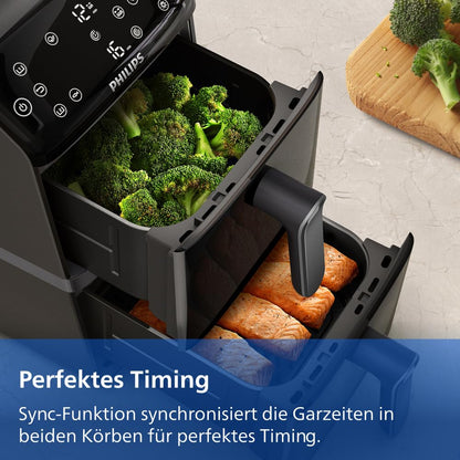 Philips Airfryer NA460/00 Stacked Dual Basket Heissluftfritteuse