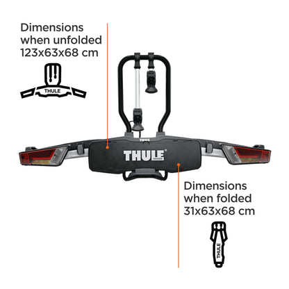 Thule EasyFold XT Fahrradträger für 2 Fahrräder – Schwarz