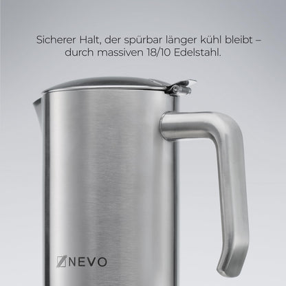 NEVO Espressokocher Induktion aus Edelstahl, 6 Tassen (300 ml)