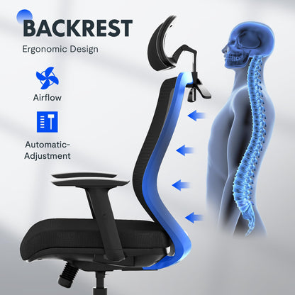 FLEXISPOT OC17 Ergonomischer Bürostuhl Schreibtischstuhl Schwarz
