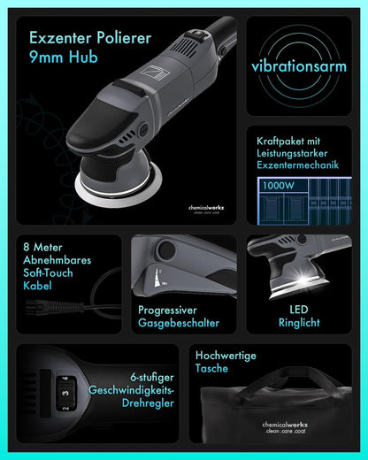 chemicalworkz DA9 Pro Max Exzenter Poliermaschinen Set - 20-teilig