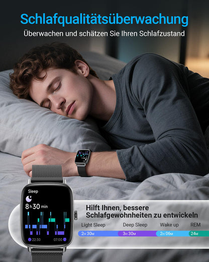 Fitpolo IDW28 Smartwatch mit Telefonfunktion und 1,85-Zoll-HD-Display