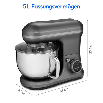 MEDION Küchenmaschine MD18420 mit Eisschüssel, 5 Liter, 1.200 Watt