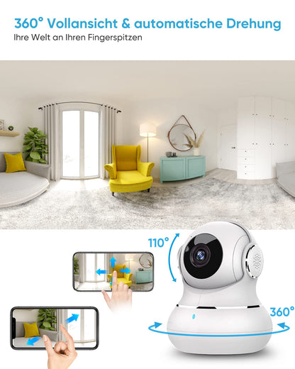 litokam Little elf Überwachungskamera Babyphone - 2K WLAN 2 Stück