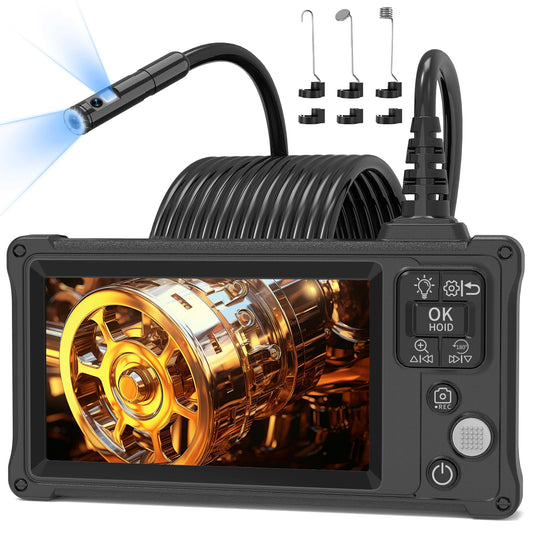 Ennovor HD Dual Lens Endoskopkamera – 1920P, 8mm, 5M. Flexibles 5m-Kabel mit 8mm Dual-Linse zur Inspektion enger Hohlräume.
