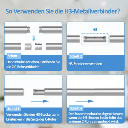 HomeLiving Duschstange U/L-Form verstellbar silber Deckenstütze
