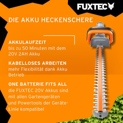 FUXTEC Heckenschere 20V FX-E1HS20 – 52 cm ohne Akku