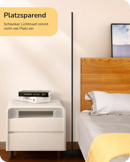 EDISHINE LED Stehlampe dimmbar, höhenverstellbar – 2er-Set schwarz