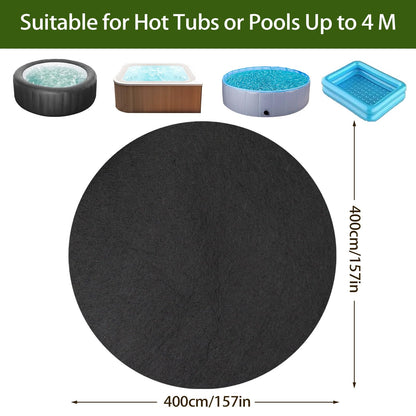 Sunsiou Poolunterlage rund 400 cm, Bodenschutzmatte für Whirlpool