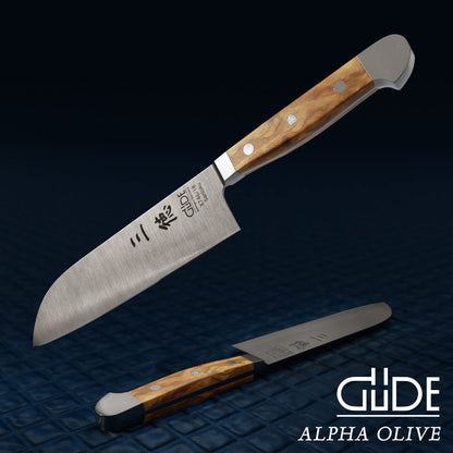 GÜDE ALPHA OLIVE Santoku Messer geschmiedet – 18 cm