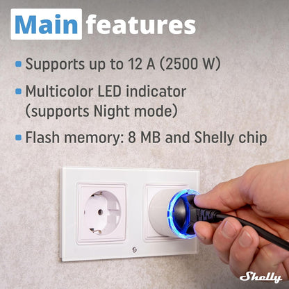 Shelly Plug S MTR Gen3 Smart Plug Matter Weiss - 4er Pack