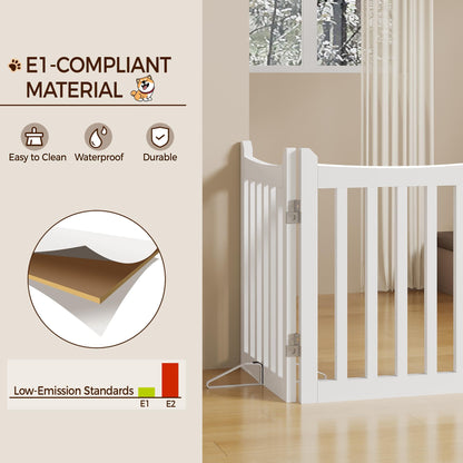 Yaheetech Hunde Absperrgitter faltbar – 4 Paneelen, Weiss