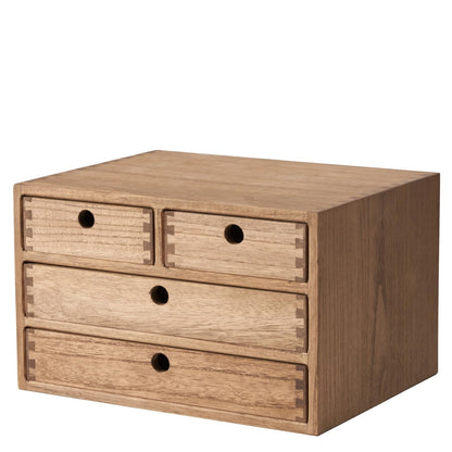 KIRIGEN Holz Schreibtisch-Organizer - 4 Schubladen Dunkelbraun