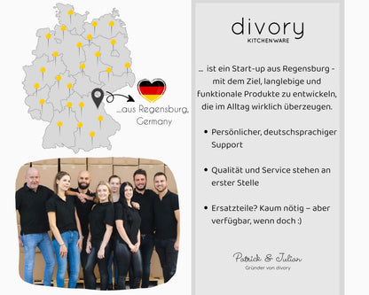 DIVORY Bratpfanne 28 cm, antihaftbeschichtet, abnehmbarer Griff