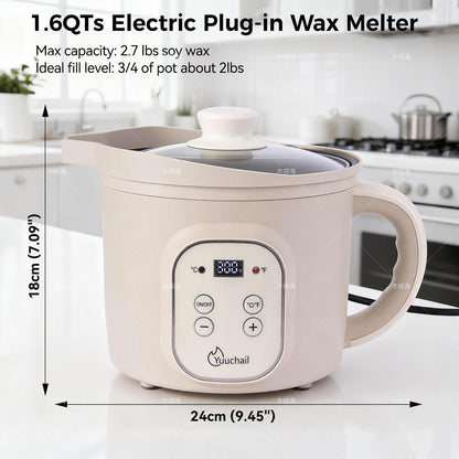 Yuuchail Wachsschmelzer MXA06, elektrisch, 1,5 l, Digitalanzeige