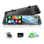 Smart 2025 12 Zoll 4K Dashcam Spiegel - CarPlay Android Auto. Spiegel mit 4K-Dashcam für Aufnahme und CarPlay/Android Auto.