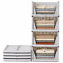 RMAN Kleiderschrank Organizer 4er Set, stapelbar und faltbar – Aufbewahrungsbox aus PP-Kunststoff mit Gleitschiene