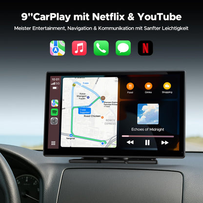Volam Netflix Carplay Display 9" wireless CarPlay Android Auto