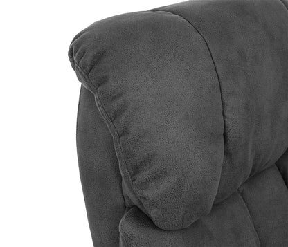 MCA Relaxsessel Calgary 2 – TV-Sessel Stoff Dunkelgrau Walnuss-Optik