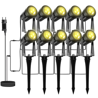 LONIUTO Gartenstrahler LED – 10er Pack Warmweiss 3000K