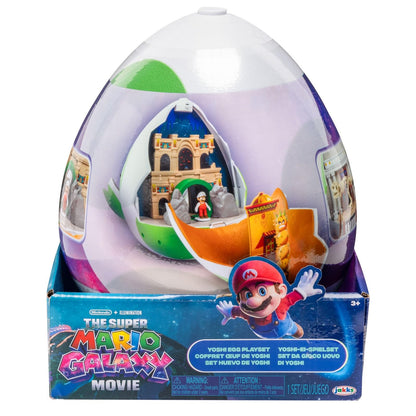 „Super Mario Galaxy“-Film: Yoshi Egg 9„ / 23 cm Spielset mit 1,5“ großen Actionfiguren, offiziell lizenziert von Jakks Pacific, inklusive 4 cm großen Minifiguren, interaktives Spielset, ab 3 Jahren