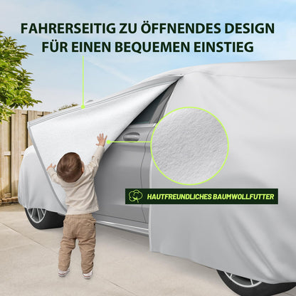 Favoto Autoabdeckung Vollgarage wasserdicht für Schrägheck 400-435 cm