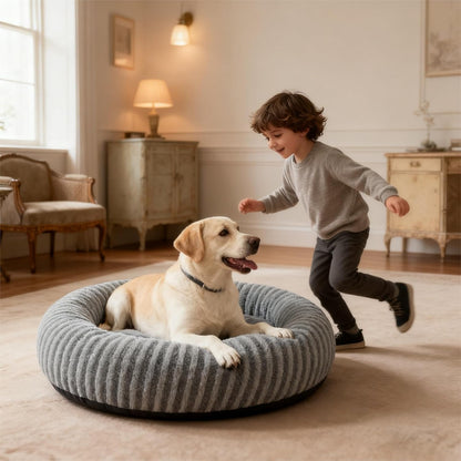Pawk Hundebett rund flauschig waschbar mit Memory-Schaum, 76x76x20 cm