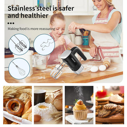 SOKANY SK-02001 Handmixer 800W, 5 Geschwindigkeiten mit Knethaken