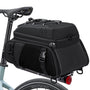 RAINSMORE 3-in-1 Gepäckträgertasche 15L, wasserdicht, schwarz – Tasche aus 600D Oxford-Gewebe mit Tragegriffen