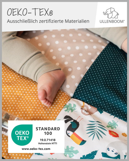 ULLENBOOM Krabbeldecke Baby – Dschungel Design 140x140 cm