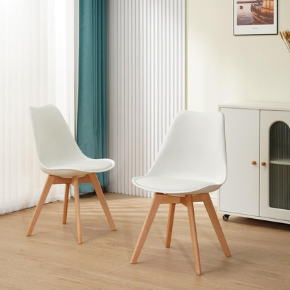 ALBATROS AARHUS Esszimmerstühle Skandinavisch – 4er Set Weiss