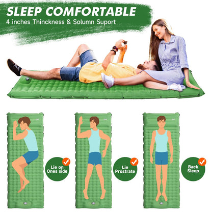 HiiPeak Isomatte Ultraleicht, aufblasbare Campingmatte mit Fusspumpe