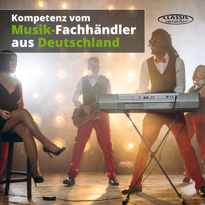 Classic Cantabile Keyboard-Set: X-Ständer & Keyboardbank, Schwarz