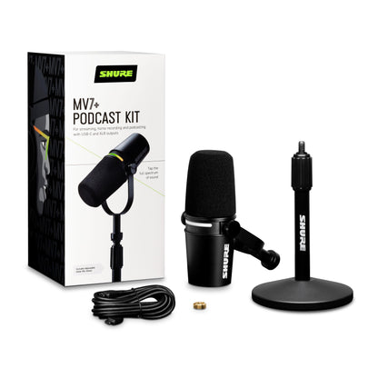 Shure MV7+ Podcast & Streaming Mikrofon USB/XLR - Schwarz